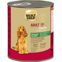 Produktbild von SELECT GOLD Sensitive Hund Nassfutter Adult Hirsch Monoprotein Getreidefrei 6x800 g - 6 x 800 g