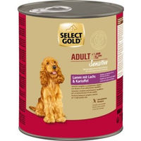Produktbild von SELECT GOLD Sensitive Hund Nassfutter Adult Lamm mit Lachs und Kartoffel Getreidefrei 6x800 g - 6 x 800 g
