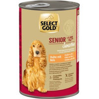 Produktbild von SELECT GOLD Sensitive Hund Nassfutter Senior Huhn mit Reis glutenfrei und monoprotein 6x400 g - 6 x 400 g