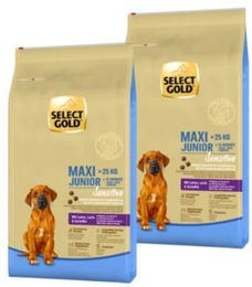 SELECT GOLD Sensitive Maxi Junior Hundefutter Lamm mit Lachs und Kartoffel für große Rassen 2x12 kg - 2 x 12 kg – Bild 1 von 3