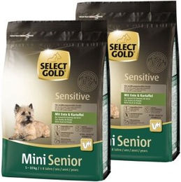 SELECT GOLD Sensitive Trockenfutter Hund Mini Senior Ente und Kartoffel 2x1 kg - 2 x 1 kg – Bild 1 von 2