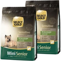 Produktbild von SELECT GOLD Sensitive Trockenfutter Hund Mini Senior Ente und Kartoffel 2x1 kg - 2 x 1 kg