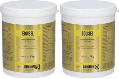 Produktbild von Selectavet Equisel Nahrungsergänzung Pulver für Pferde zur Unterstützung von Herz und Immunsystem für Zucht, Sport und Aufzucht