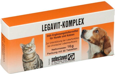 Selectavet Legavit-Komplex Nahrungsergänzung mit Vitaminen für Leber und Nieren in Tablettenform – Bild 1 von 3