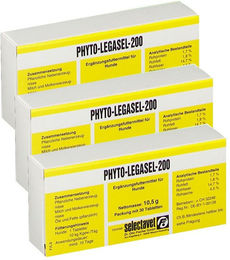 Produktbild von Selectavet Phyto-Legasel-200 Tabletten zur Unterstützung von Leber und Nieren für alle Tiergrößen