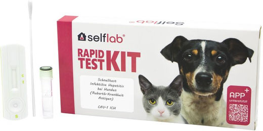 selflab Schnelltest auf infektiöse Hepatitis bei Hunden zur Diagnose der Rubarth-Krankheit – Bild 1 von 3