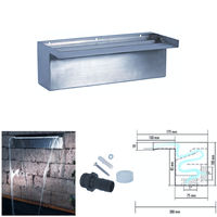 Produktbild von seliger Aquafall 900 Edelstahl Wasserfallschale für den Teich 90cm Silber