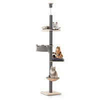 Produktbild von Selius Katzenbaum Kratzbaum mit Katzenhaus und verstellbarer Höhe 236-271 cm