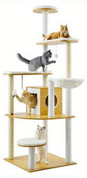 Selius Kratzbaum aus nachhaltigem MDF mit mehrstöckigem Design für Katzen – Bild 1 von 1