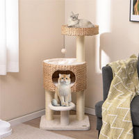 Produktbild von Selius Kratzbaum für Katzen mit Sisal-Kratzpfosten und weichem Nest 104 cm hoch
