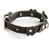 Produktbild von Sellerie Canine Vendéenne Hundehalsband aus Leder wasserabweisend in Grau oder Schwarz 31/45 cm