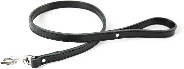 Produktbild von Sellerie Canine Vendéenne Hundeleine aus Leder in Schwarz 20/100 cm