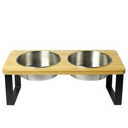 Sendez Erhöhter Doppelnapf aus Edelstahl für Hunde und Katzen mit Ständer – Bild 1 von 7