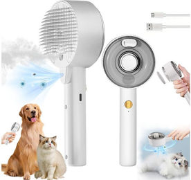 Senmudi 3-in-1 Dampfbürste für Haustiere mit UV-Sterilisation und Milbenentfernung zur Fellpflege von Hunden und Katzen – Bild 1 von 5