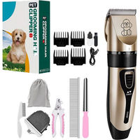 Produktbild von Senmudi Elektrische Hundeschermaschine und Tierhaarschneidemaschine für Hunde und Katzen, leise und schnurlose Profi Schermaschine für Langhaar mit Keramikschneidern, Gold