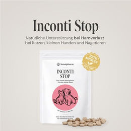 Sensipharm Inconti Stop Pflanzliche Blasen- und Harnwegshilfe für Katzen, kleine Hunde, Meerschweinchen und Kaninchen 90 Tabletten – Bild 1 von 2