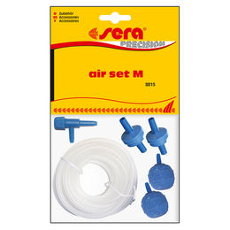 Sera Air-Set M Luftpumpe für Fische mit 4 m Silikonschlauch und Sprudelsteinen in Blau - 1 Stk. – Bild 1 von 3
