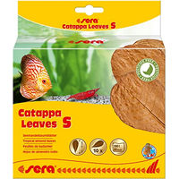 Produktbild von Sera Catappa Leaves Seemandelbaumblätter zur natürlichen Wasseraufbereitung für Süßwasserbewohner wie Garnelen Krebse und Welse 10 Stück