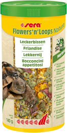 Sera Flowers'n'Loops Nature Leckerbissen für Schildkröten und herbivore Reptilien mit getrockneten Blüten und Loops 1000 ml - 140 g – Bild 1 von 5