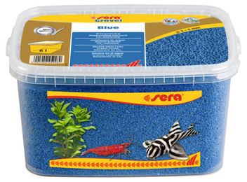 Produktbild von Sera Gravel Blue Blauer Kies für Süßwasser und Meerwasser 6 Liter - 6 l