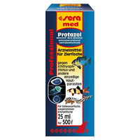 Produktbild von sera med Professional Protazol 25 ml Medikament gegen einzellige Hautparasiten für Süßwasserfische - 25 ml