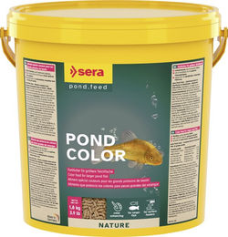 Sera Pond Color Sticks Nature Teichfutter für größere Teichfische und Kois mit 4% Krill und Omega-Fettsäuren 10 L/1,8 kg - 1,8 kg – Bild 1 von 4