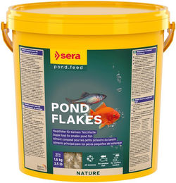 Sera Pond Flakes Teichfutter für Goldfische und Koi als Hauptfutter in Flockenform 10 L - 1,6 kg – Bild 1 von 4