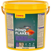 Produktbild von Sera Pond Flakes Teichfutter für Goldfische und Koi als Hauptfutter in Flockenform 10 L - 1,6 kg