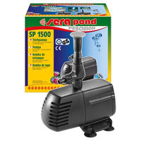 Produktbild von Sera Pond SP 1500 Teichpumpe aus Kunststoff für Springbrunnen und Gartenteiche mit 50 Watt und 1650 l/h in Schwarz