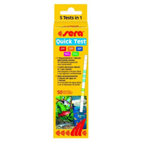 Produktbild von Sera Quick Test 6in1 Aquarium-Wassertester für Fische mit 50 Teststreifen