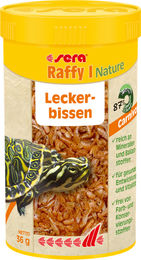 Sera Raffy I Nature Protein-Snack für Wasserschildkröten und kleine Reptilien mit Gammarus, Garnelen, kleinen Fischen und Krill 250 ml - 35 g – Bild 1 von 7