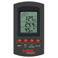 Produktbild von Sera Reptil Thermometer und Hygrometer Kombi-Gerät aus Kunststoff in Schwarz zur Messung von Temperatur und Luftfeuchtigkeit im Terrarium