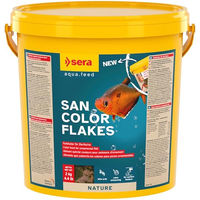 Produktbild von Sera San Color Flakes Farbfutter für Aquarium Fische mit Krill 2 kg - 10 l