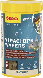 Sera Vipachips Nature Fischfutter Wafers für Bodenfische und Welse 90 g - 250 ml – Bild 1 von 3
