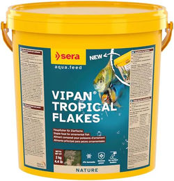 Sera Vipan Nature Großflocken Fischfutter für Süßwasser Tropenfische Welse und Diskus 21 Liter - 4 kg – Bild 1 von 5