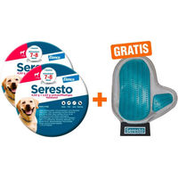Produktbild von Seresto Halsband für große Hunde 2er Pack mit Pflegehandschuh