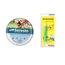 Seresto Halsband für große Hunde mit Zeckenzange Set gegen Flöhe und Zecken – Bild 1 von 1