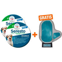 Produktbild von Seresto Halsband für kleine Hunde 2er Pack mit Pflegehandschuh