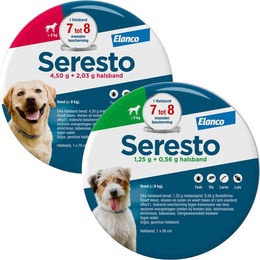 Seresto Halsband Mini für Hunde unter 8 kg weiß wasserabweisend gegen Flöhe Zecken und Läuse 2 Stück – Bild 1 von 2