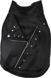 Sergio Schwarz Hundemantel Winter Flamingo aus Kunstleder wasserabweisend Größe 55 cm – Bild 1 von 6