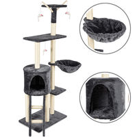Produktbild von SEVICO Kratzbaum für Katzen aus Sisal in Grau 140 cm