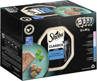 Sheba Classics Fischvariation Pastete Katzen Nassfutter Adult 12 x 85 g - 12 x 85 g – Bild 1 von 5
