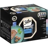 Produktbild von Sheba Classics Fischvariation Pastete Katzen Nassfutter Adult 12 x 85 g - 12 x 85 g