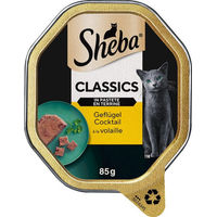 Produktbild von Sheba Classics in Pastete Geflügel Cocktail Katzenfutter Adult 22 x 85 g - 22 x 85 g