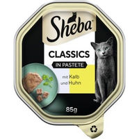 Produktbild von Sheba Classics Katzen Nassfutter Pastete Kalb und Huhn 22x85 g - 22 x 85 g