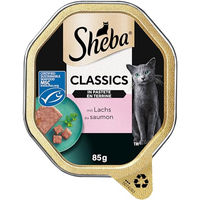 Produktbild von Sheba Classics Katzen Nassfutter Pastete mit Lachs Adult Getreidefrei 22 x 85g - 22 x 85 g
