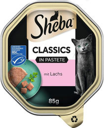 Sheba Classics Katzen Nassfutter Pastete mit Lachs MSC 22 x 85 g - 22 x 85 g – Bild 1 von 9