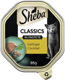 Sheba Classics Katzenpastete Geflügel Cocktail ohne Farb- und Aromastoffe ohne Konservierungsstoffe 22x85 g - 22 x 85 g – Bild 1 von 3
