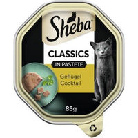 Produktbild von Sheba Classics Katzenpastete Geflügel Cocktail ohne Farb- und Aromastoffe ohne Konservierungsstoffe 22x85 g - 22 x 85 g