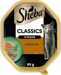 Produktbild von Sheba Classics Nassvollnahrung für adulte Katzen mit Wild und Lachs Paté 85 g - 85 g